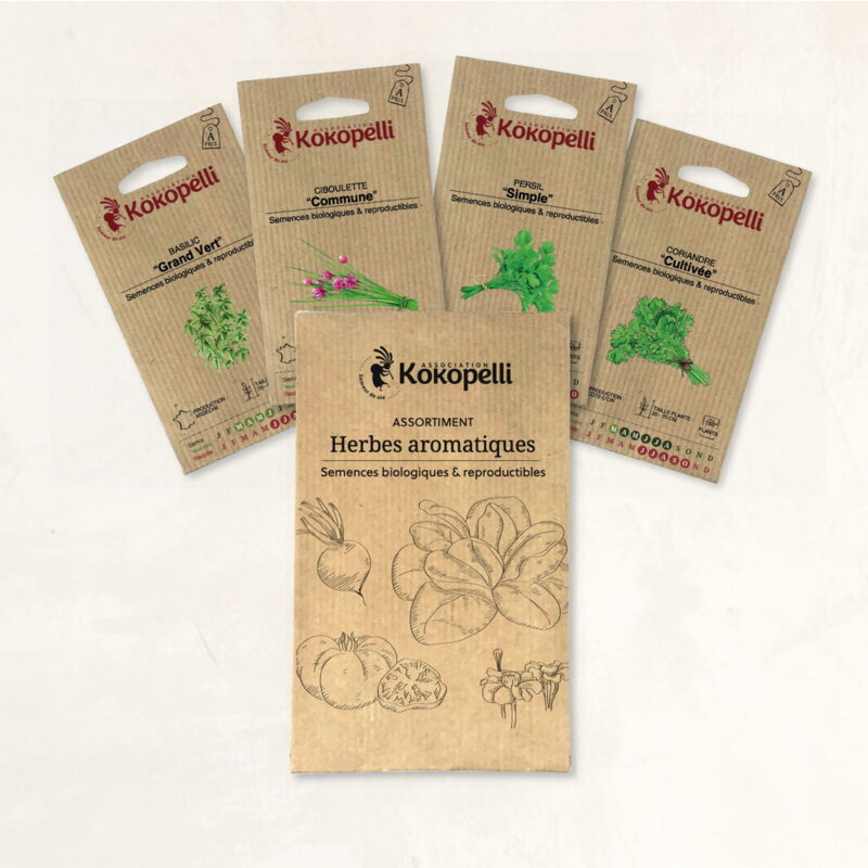 Assortiments Fertiles - Herbes aromatiques - 4 sachets de graines bio à semer