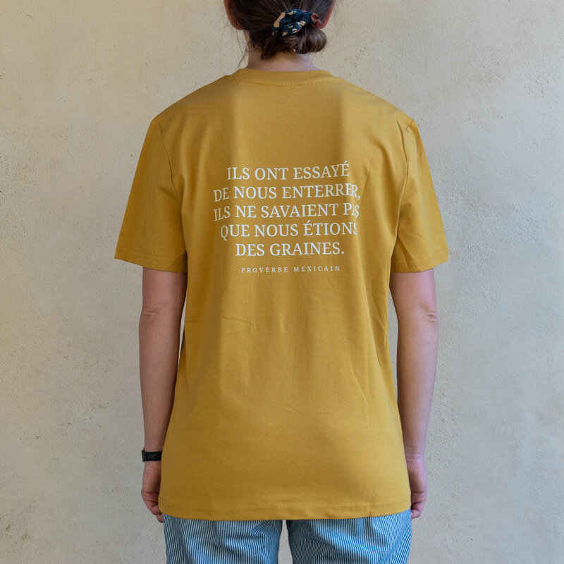 T-Shirts adultes - T-Shirt mixte Evolution Ocre T-Shirt mixte Evolution Ocre L