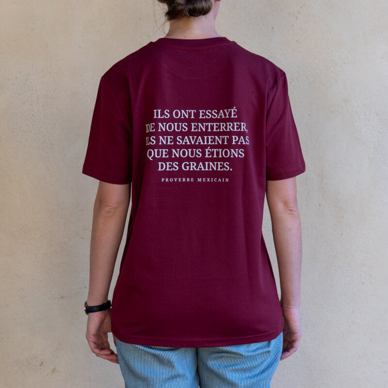 T-Shirts adultes - T-Shirt mixte Evolution Burgundy T-Shirt mixte Evolution Burgundy L