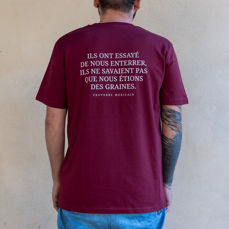 T-Shirts adultes - T-Shirt mixte Evolution Burgundy T-Shirt mixte Evolution Burgundy XS