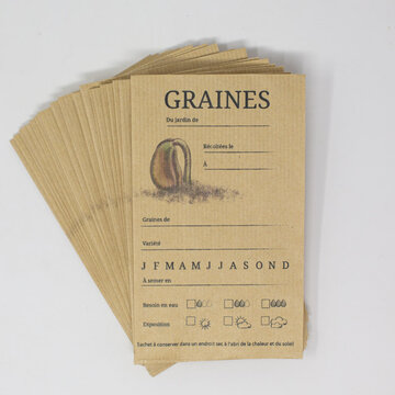 Sachets de conservation « Graines du jardin » - Lot de 20