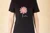 T-Shirts adultes - T-shirt mixte noir Monochrome Dahlia noir, taille XL