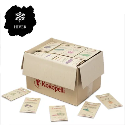 Assortiment d'hiver de 16 variétés pour le présentoir de comptoir en bois