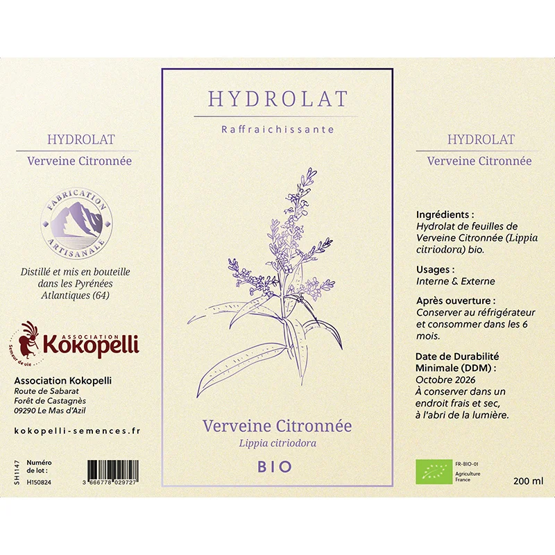Body care - Lemon Verbena Hydrolate - 200 ml