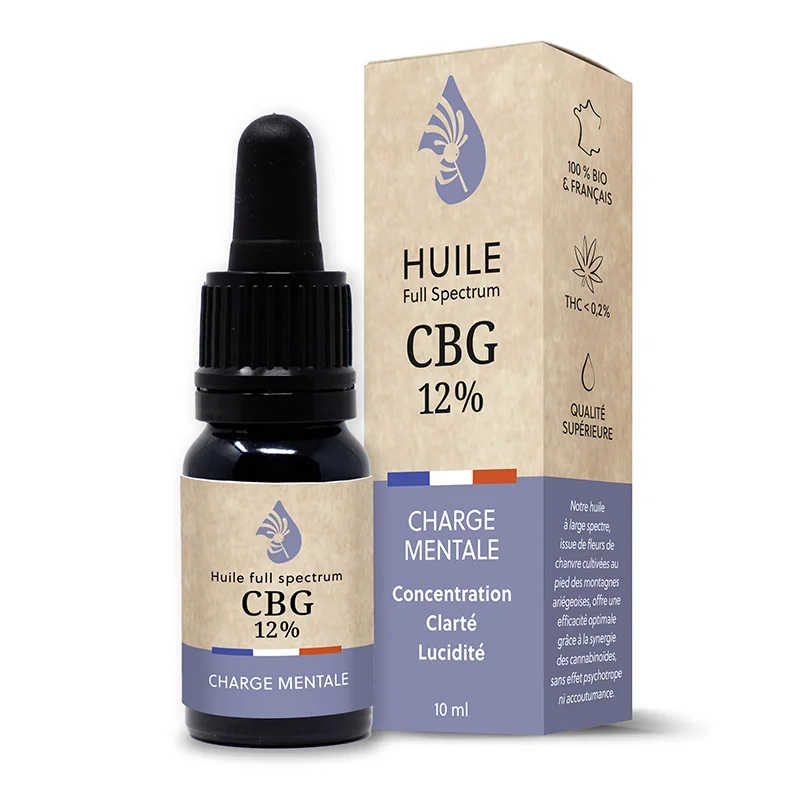 Huiles de CBD & CBG - Huile CBG 12% bio 10 ml