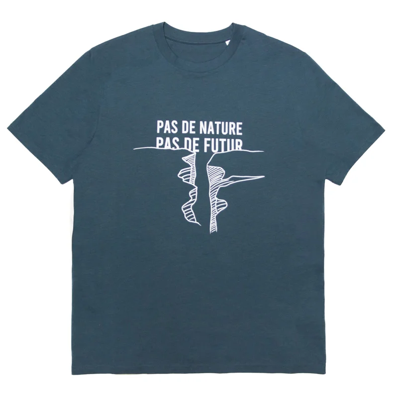 Adult T-Shirts - Mixed Militant T-shirt "No nature" petrol blue Militant mixed T-shirt "Pas de nature" petrol blue size XXL