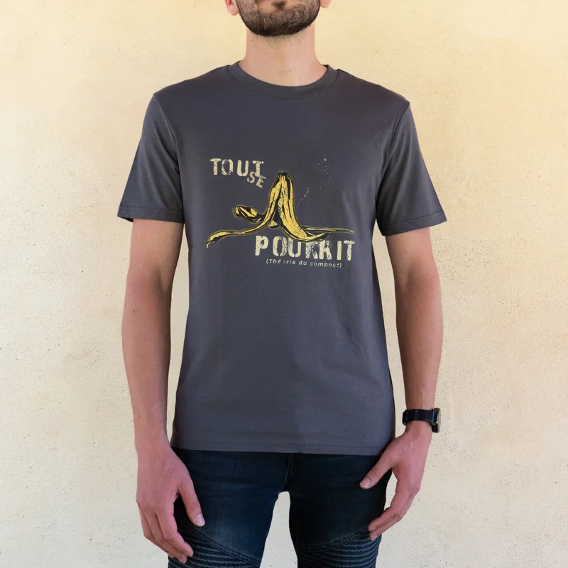 T-Shirts adultes - T-Shirt mixte - Tout se pourrit gris T-Shirt mixte - Tout se pourrit gris XS