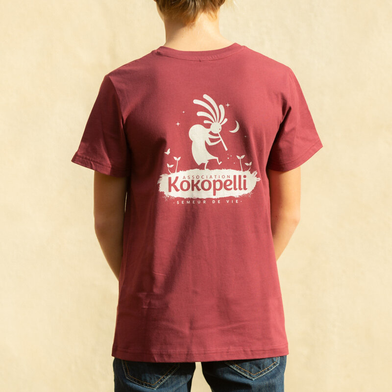 Vêtements enfants - T-Shirt enfant bordeaux burgundy, taille 11 - 12 ans