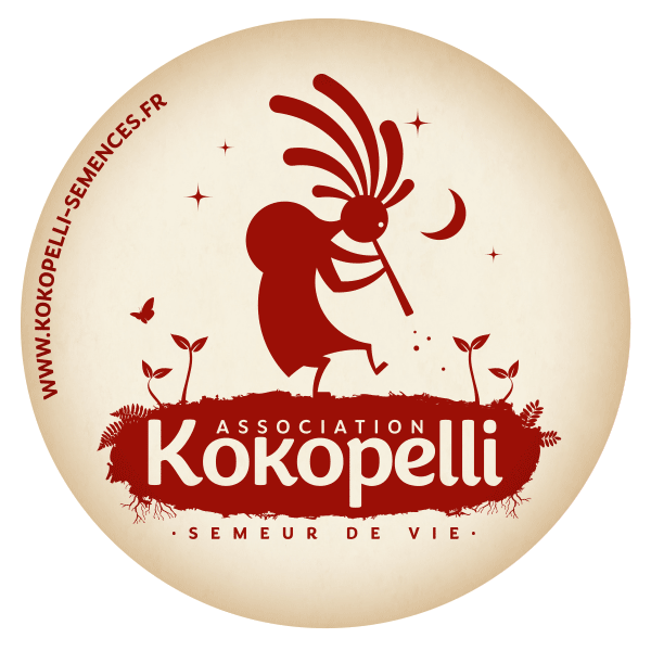 Autocollants Nouvel autocollant Rond Logo Kokopelli Association Kokopelli